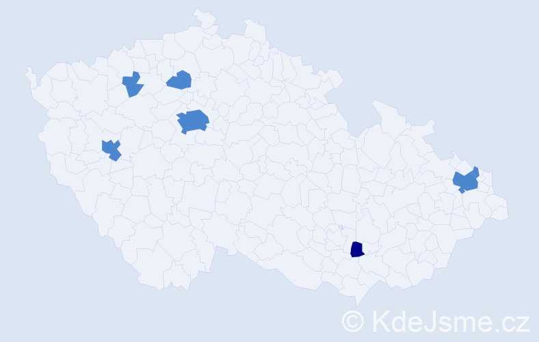 Příjmení: 'Saunders', počet výskytů 9 v celé ČR