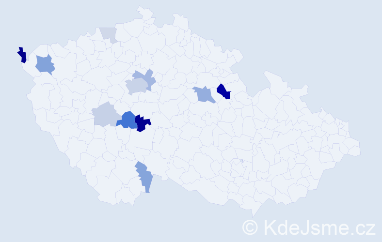 Příjmení: 'Počepická', počet výskytů 31 v celé ČR