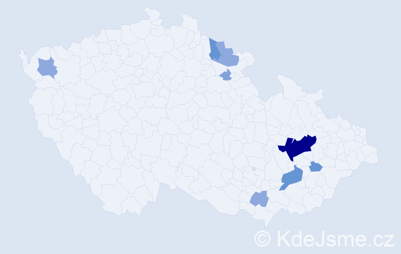 Příjmení: 'Rudolfská', počet výskytů 22 v celé ČR