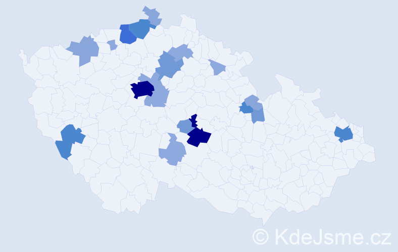 Příjmení: 'Bedrníčková', počet výskytů 66 v celé ČR
