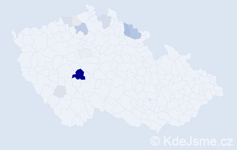Příjmení: 'Nevlida', počet výskytů 31 v celé ČR