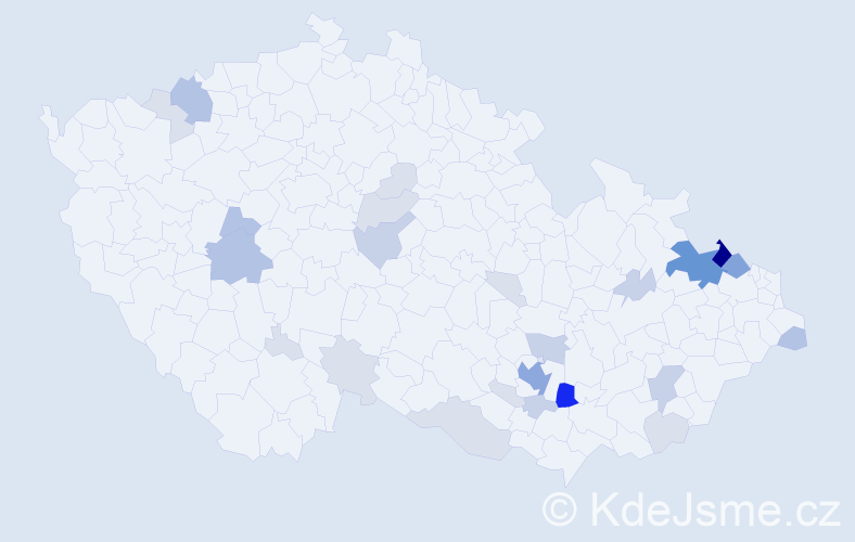 Příjmení: 'Gargoš', počet výskytů 92 v celé ČR