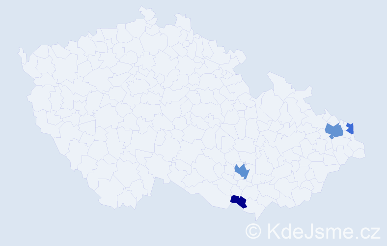 Příjmení: 'Grinvalská', počet výskytů 12 v celé ČR