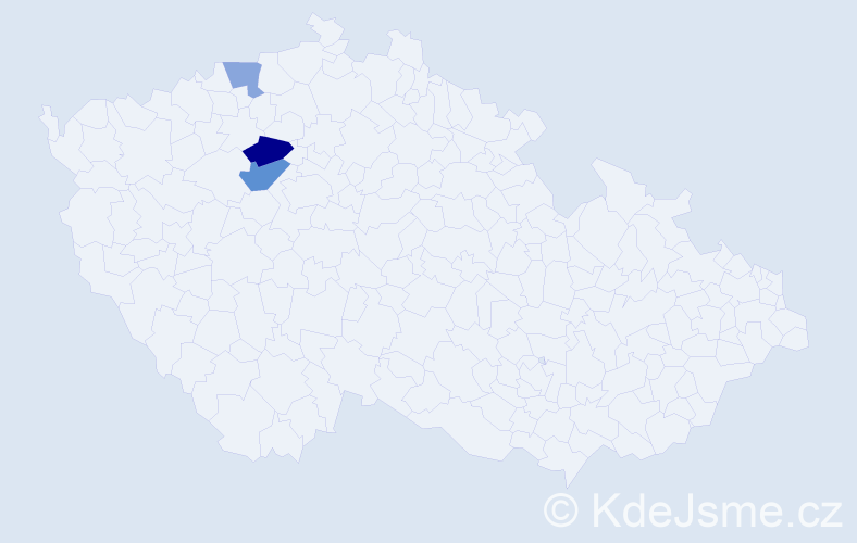 Příjmení: 'Organiščáková', počet výskytů 5 v celé ČR