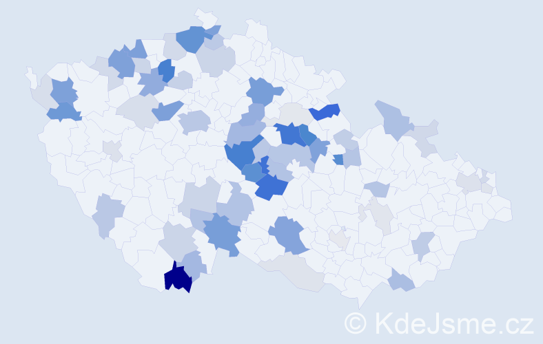 Příjmení: 'Zelinger', počet výskytů 208 v celé ČR