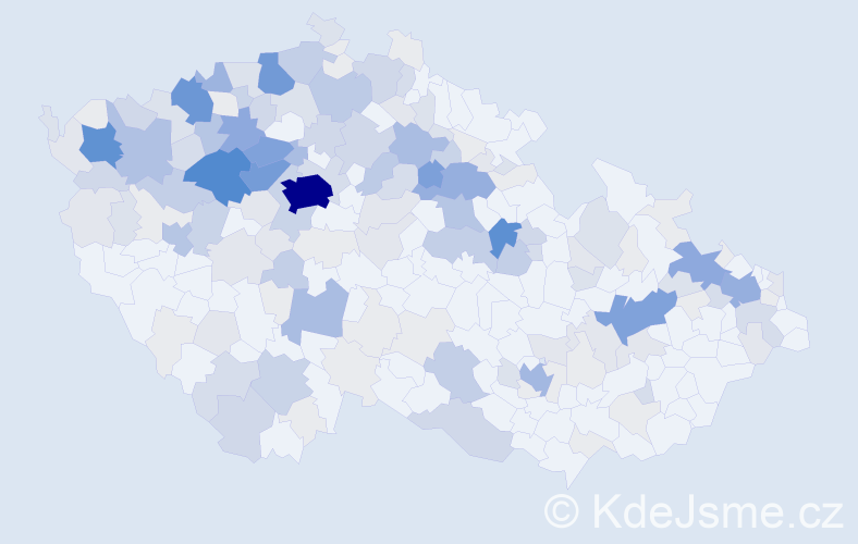 Příjmení: 'Macák', počet výskytů 730 v celé ČR
