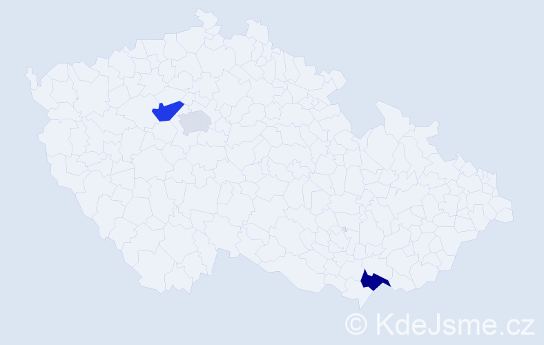 Příjmení: 'Drnáková', počet výskytů 5 v celé ČR