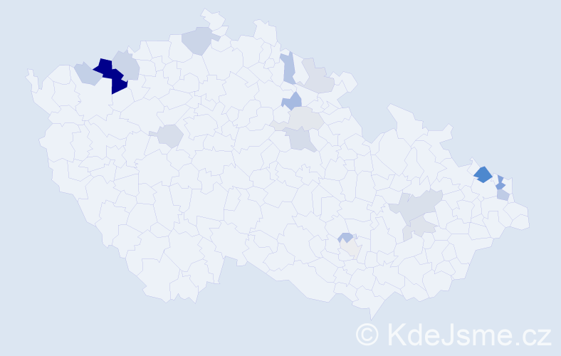 Příjmení: 'Ferčák', počet výskytů 47 v celé ČR