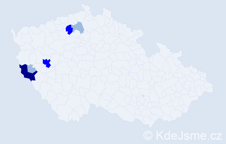 Příjmení: 'Vogltanz', počet výskytů 12 v celé ČR