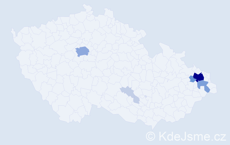 Příjmení: 'Nebel', počet výskytů 22 v celé ČR