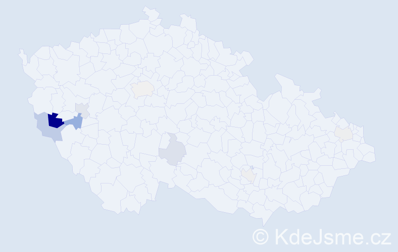Příjmení: 'Rychtářík', počet výskytů 17 v celé ČR