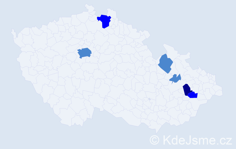Příjmení: 'Hawiger', počet výskytů 10 v celé ČR