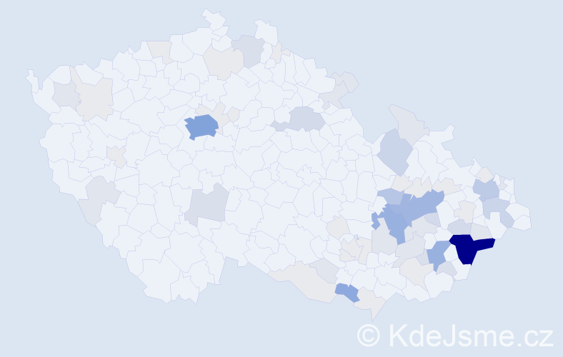 Příjmení: 'Babica', počet výskytů 222 v celé ČR