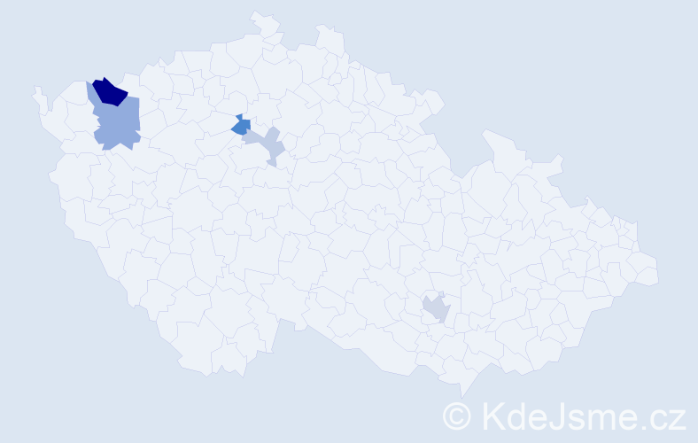 Příjmení: 'Blau', počet výskytů 11 v celé ČR
