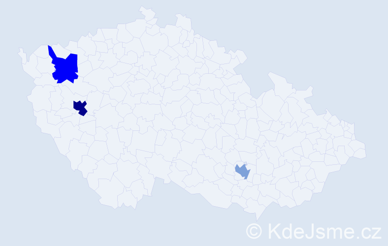 Příjmení: 'Hynyk', počet výskytů 4 v celé ČR