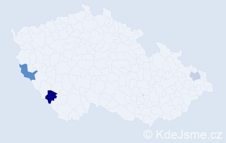 Příjmení: 'Scheurer', počet výskytů 3 v celé ČR