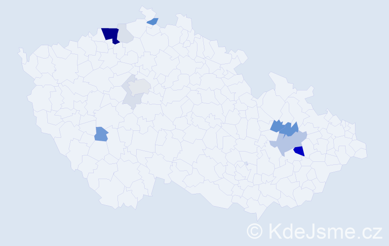 Příjmení: 'Kittl', počet výskytů 38 v celé ČR