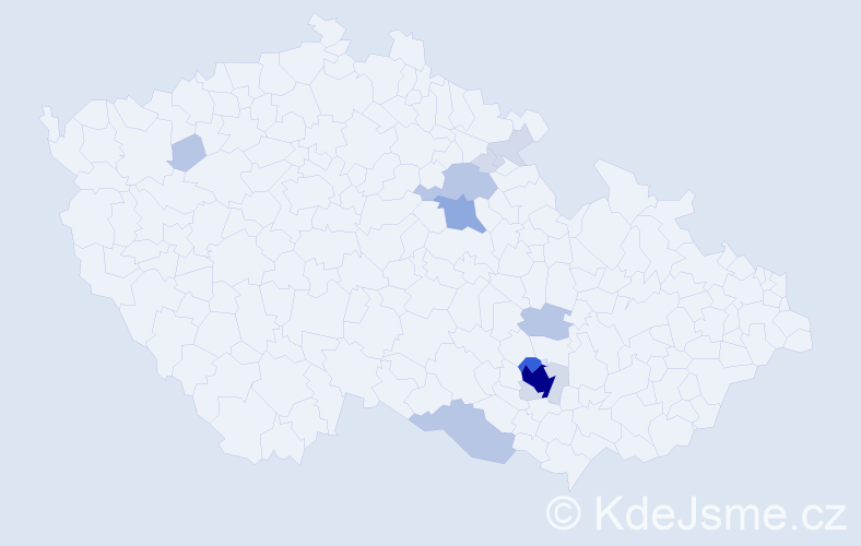 Příjmení: 'Svídová', počet výskytů 41 v celé ČR