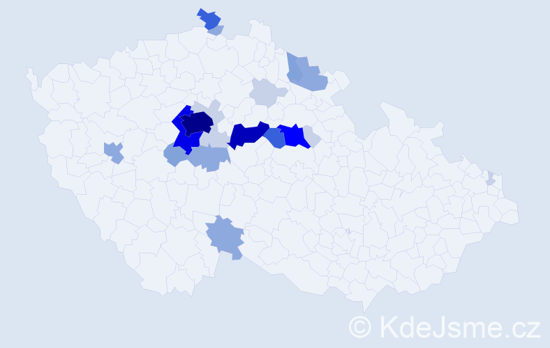 Příjmení: 'Turyna', počet výskytů 77 v celé ČR