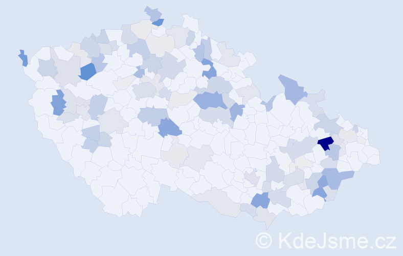 Příjmení: 'Dubec', počet výskytů 304 v celé ČR