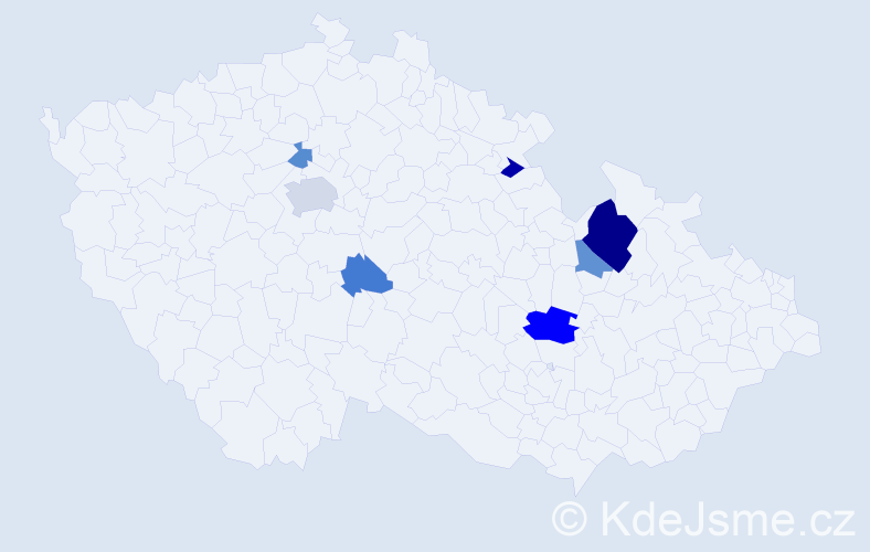 Příjmení: 'Schůrková', počet výskytů 15 v celé ČR
