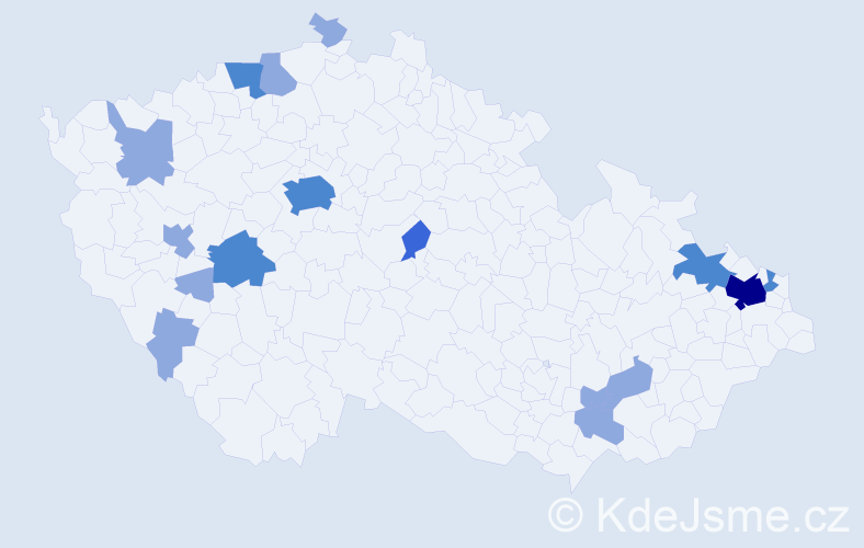 Příjmení: 'Titze', počet výskytů 35 v celé ČR