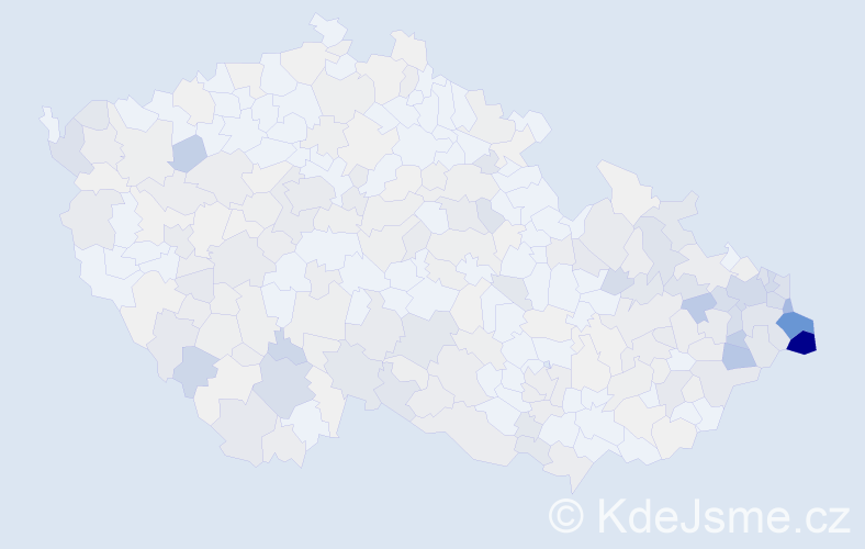 Příjmení: 'Kantorová', počet výskytů 1348 v celé ČR