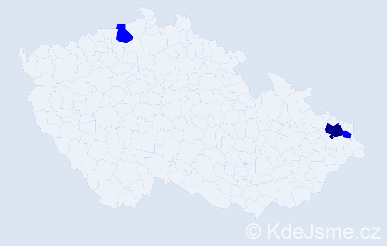 Příjmení: 'Sakuličová', počet výskytů 4 v celé ČR