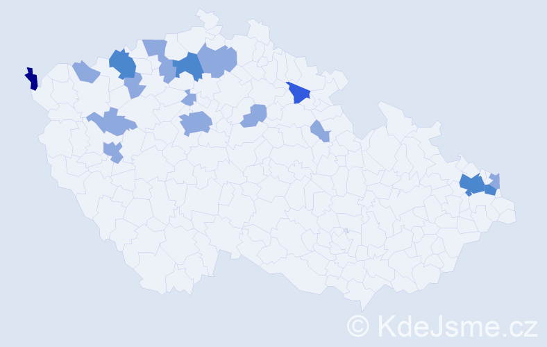 Příjmení: 'Červeňanský', počet výskytů 28 v celé ČR