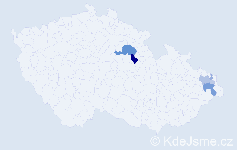 Příjmení: 'Gembal', počet výskytů 15 v celé ČR