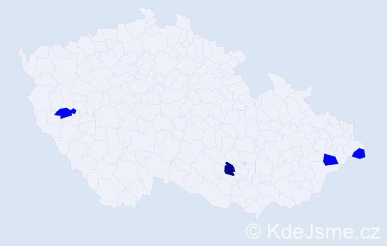 Příjmení: 'Horemuž', počet výskytů 5 v celé ČR