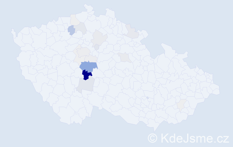 Příjmení: 'Čichovská', počet výskytů 61 v celé ČR