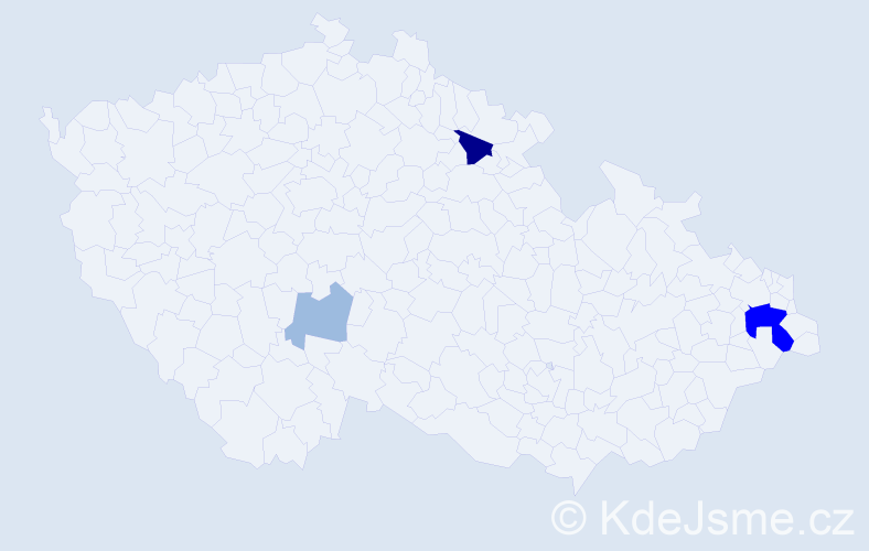 Příjmení: 'Palejová', počet výskytů 8 v celé ČR