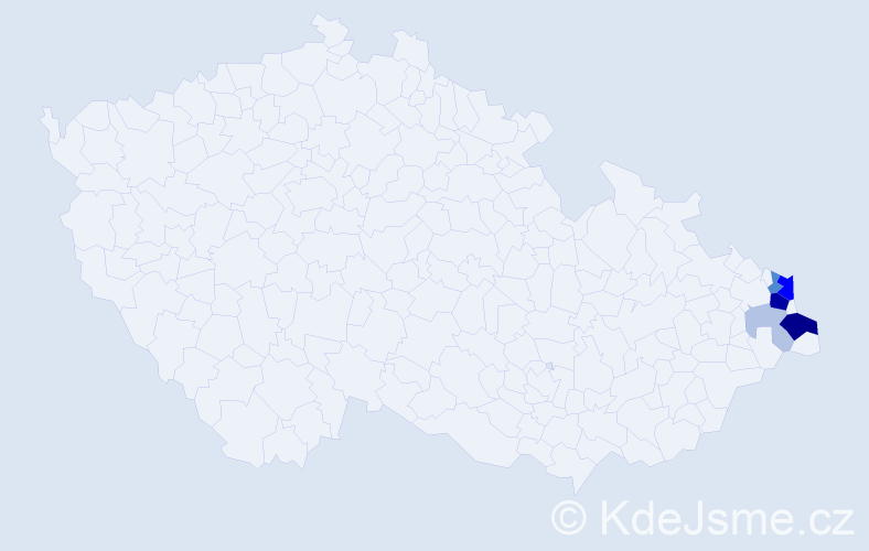 Příjmení: 'Gałuszka', počet výskytů 20 v celé ČR