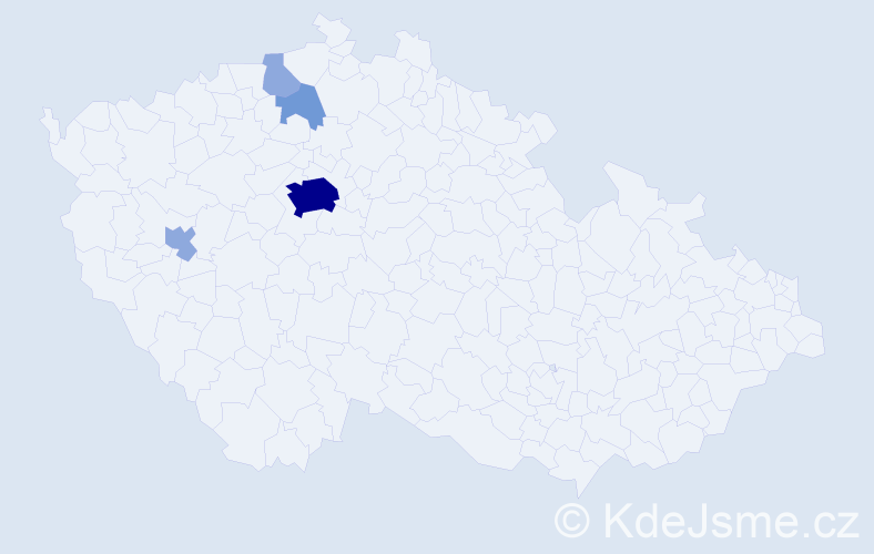 Příjmení: 'Lamblová', počet výskytů 10 v celé ČR