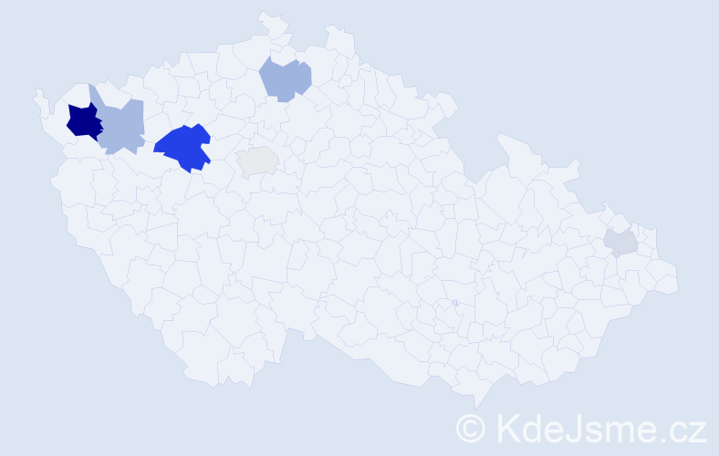 Příjmení: 'Baltiar', počet výskytů 13 v celé ČR