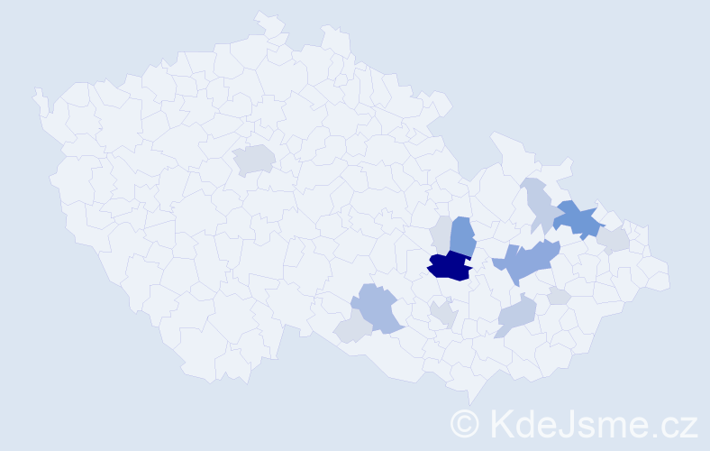 Příjmení: 'Lujková', počet výskytů 51 v celé ČR