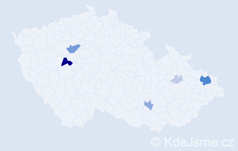 Příjmení: 'Kramáriková', počet výskytů 21 v celé ČR