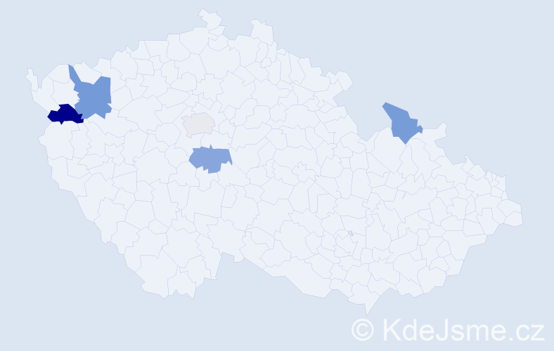 Příjmení: 'Moldavanová', počet výskytů 7 v celé ČR