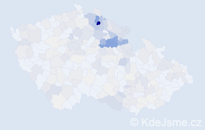 Příjmení: 'Hušková', počet výskytů 1060 v celé ČR