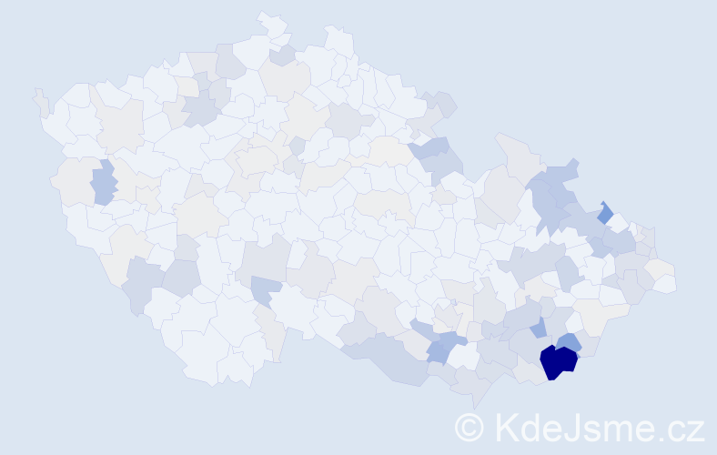 Příjmení: 'Michalčík', počet výskytů 475 v celé ČR