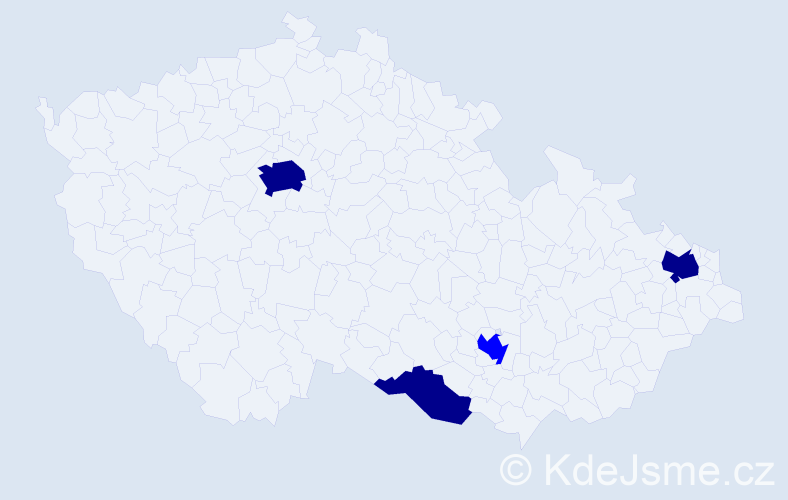 Příjmení: 'Milkov', počet výskytů 11 v celé ČR