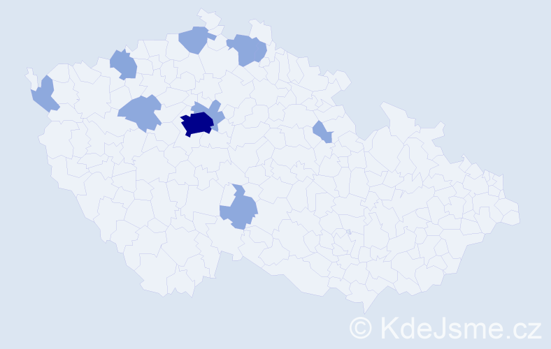 Příjmení: 'Musich', počet výskytů 19 v celé ČR