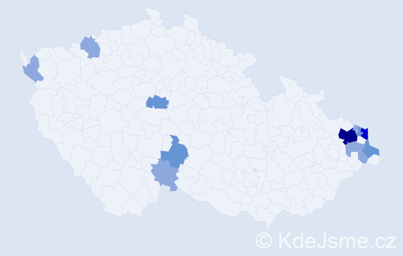 Příjmení: 'Sacha', počet výskytů 35 v celé ČR