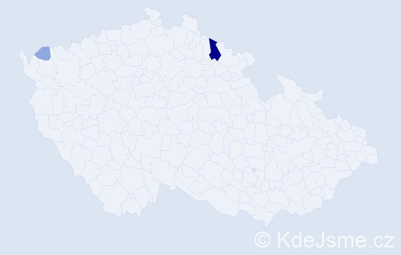 Příjmení: 'Spindlerová', počet výskytů 6 v celé ČR