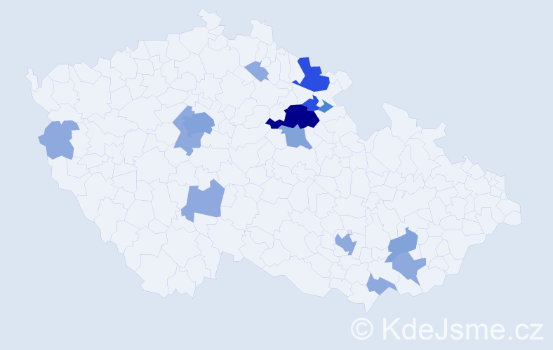 Příjmení: 'Vyhlídová', počet výskytů 35 v celé ČR