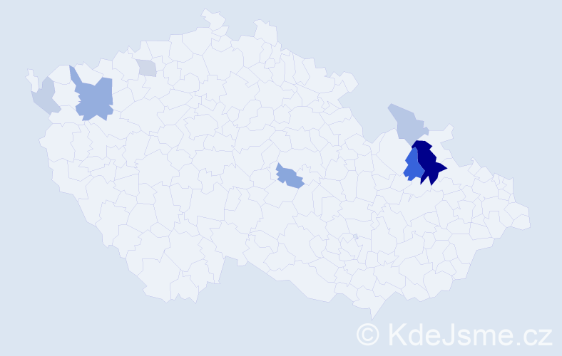 Příjmení: 'Bandryová', počet výskytů 17 v celé ČR