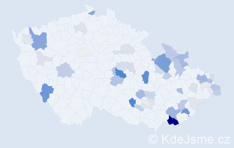 Příjmení: 'Frolová', počet výskytů 132 v celé ČR