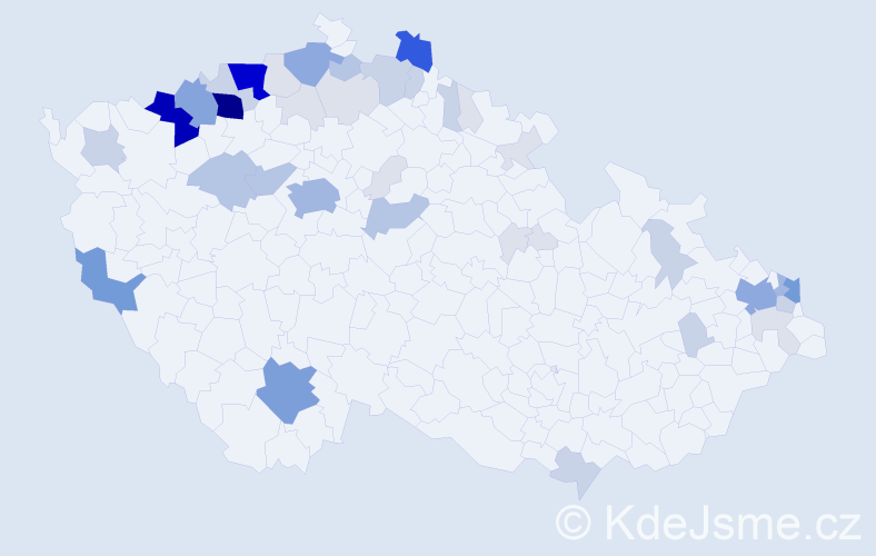 Příjmení: 'Faková', počet výskytů 173 v celé ČR