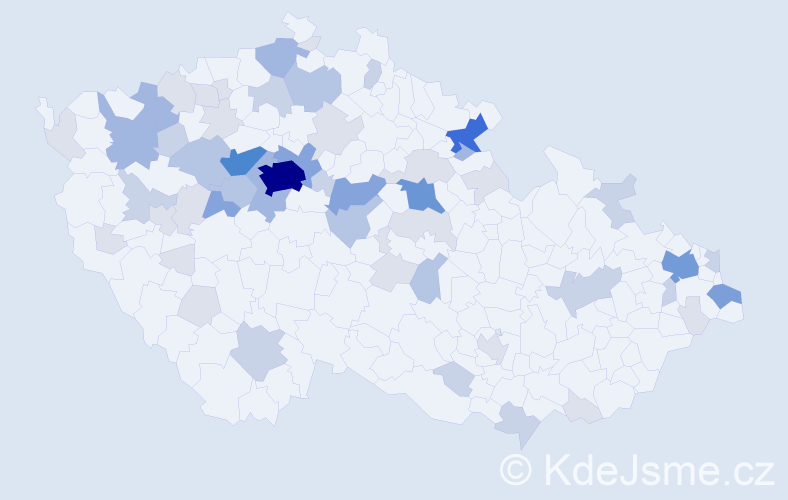 Příjmení: 'Kaufmanová', počet výskytů 171 v celé ČR